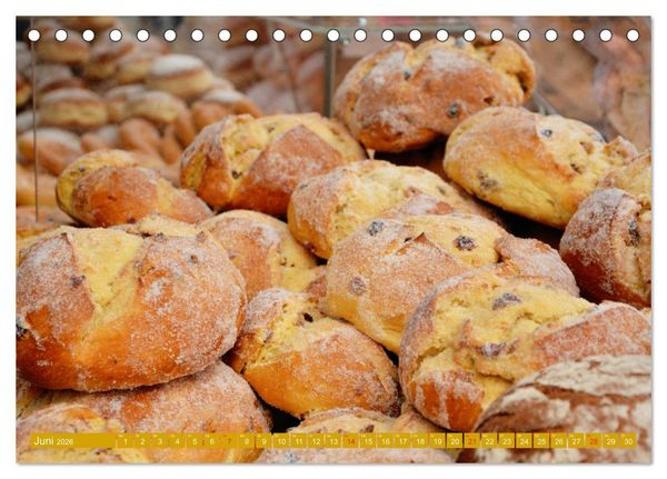 Produktbild: Brot und Geb&auml;ck. Feines aus der Backstube (Tischkalender 2026 DIN A5 quer), CALVENDO Monatskalender