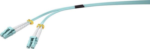 Produktbild: Renkforce RF-5044054 Glasfaser LWL Anschlusskabel 2.00 m Aquablau [1x LC-Stecker - 1x LC-Stecker] 50/125 &micro; Multimode OM3