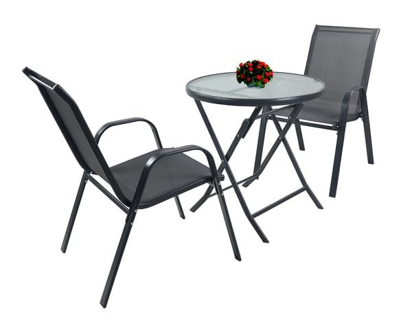 Produktbild: 3tlg Balkonset Gartenm&ouml;bel Stapelst&uuml;hle Set Sonlas