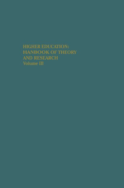 Produktbild: Higher Education: Handbook of Theory and Research