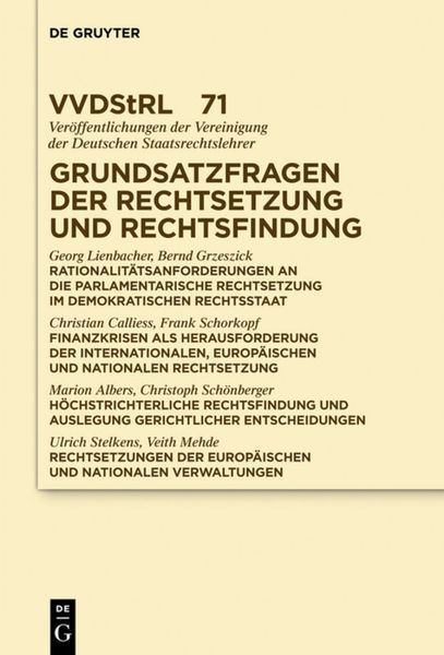 Produktbild: Grundsatzfragen der Rechtsetzung und Rechtsfindung