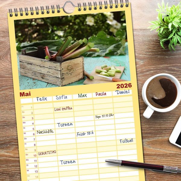 Produktbild: Familienplaner 2026 - Gro&szlig;mutter&acute;s K&uuml;che mit 5 Spalten (Wandkalender, 21 x 45 cm) CALVENDO