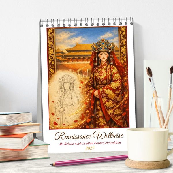 Produktbild: Renaissance Weltreise (Tischkalender 2027 DIN A5 hoch), CALVENDO Monatskalender