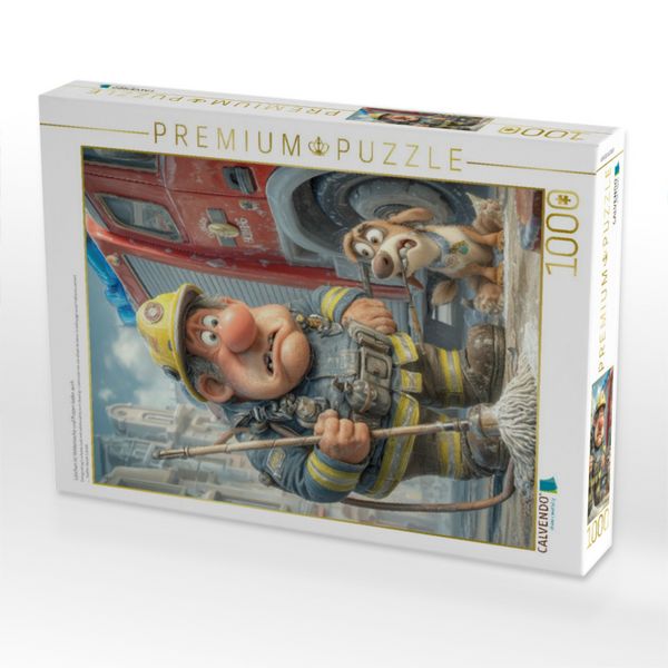 Produktbild: CALVENDO Puzzle L&ouml;schen ist Heldensache und Putzen leider auch | 1000 Teile Lege-Gr&ouml;&szlig;e 64x48cm Foto-Puzzle f&uuml;r gl&uuml;ckliche Stunden