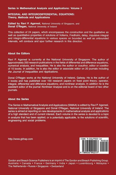 Produktbild: Integral and Integrodifferential Equations