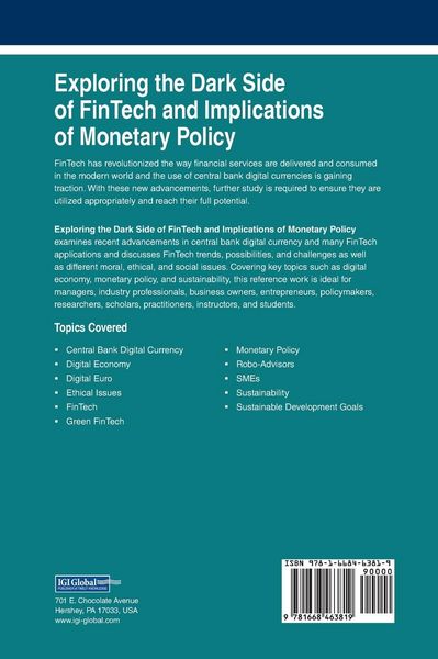 Produktbild: Exploring the Dark Side of FinTech and Implications of Monetary Policy