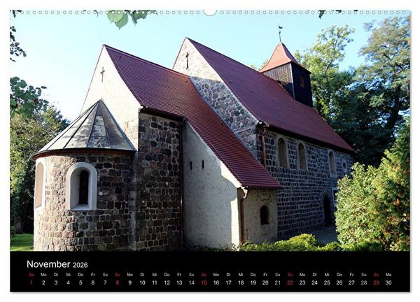 Produktbild: Evangelische Kirchen um Potsdam 2026 (hochwertiger Premium Wandkalender 2026 DIN A2 quer), Kunstdruck in Hochglanz