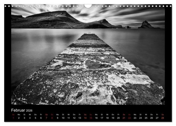 Produktbild: Soultouch - Schwarzwei&szlig; Landschaften, die die Seele ber&uuml;hren (Wandkalender 2026 DIN A3 quer), CALVENDO Monatskalender