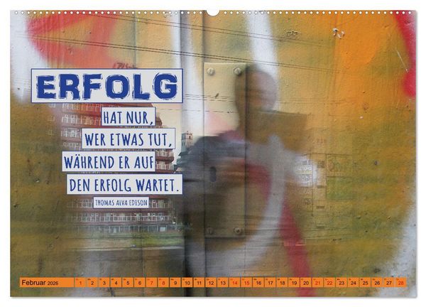 Produktbild: Erfolg hat 3 Buchstaben TUN (Wandkalender 2026 DIN A2 quer), CALVENDO Monatskalender
