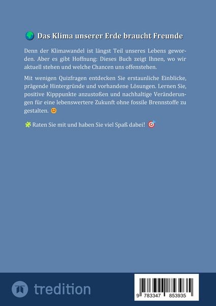 Produktbild: Fit f&uuml;r den Klimawandel - Das Quiz: Klimafragen und L&ouml;sungen zum Erraten f&uuml;r Jugendliche und Erwachsene mit und ohne Vorkenntnisse