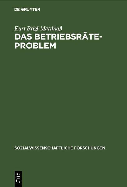 Produktbild: Das Betriebsr&auml;teproblem