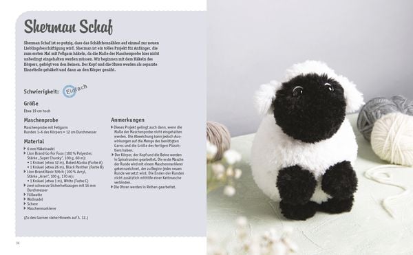 Produktbild: Flauschige Freunde. 12 geh&auml;kelte Tier-Amigurumis aus Pl&uuml;schwolle