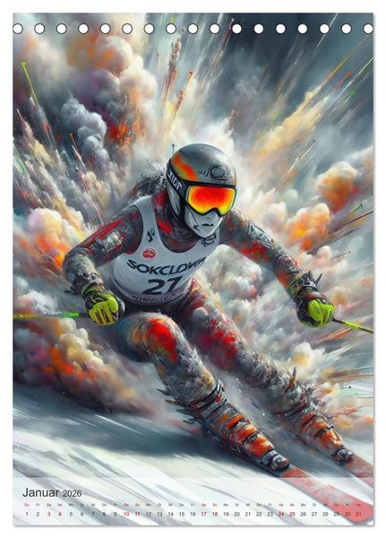 Produktbild: NEVER STOP THE SPORT (Tischkalender 2026 DIN A5 hoch), CALVENDO Monatskalender