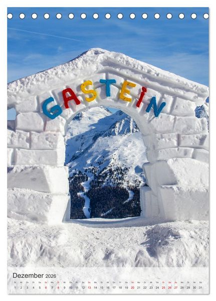 Produktbild: Willkommen in Bad Gastein (Tischkalender 2026 DIN A5 hoch), CALVENDO Monatskalender