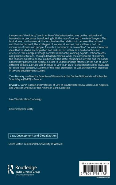 Produktbild: Lawyers and the Rule of Law in an Era of Globalization