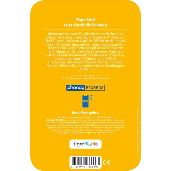 Produktbild: Tigercard - Papa Moll reist durch die Schweiz