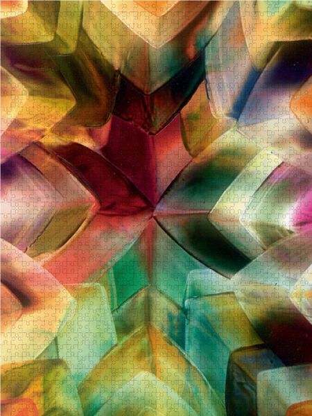 Produktbild: CALVENDO Puzzle Leuchtende Kristalle - Encaustic 1000 Teile Lege-Gr&ouml;&szlig;e 48 x 64 cm Foto-Puzzle Bild von Ulrike Kr&ouml;ll