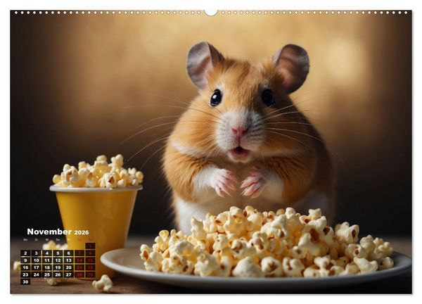 Produktbild: Hamstertage (hochwertiger Premium Wandkalender 2026 DIN A2 quer), Kunstdruck in Hochglanz