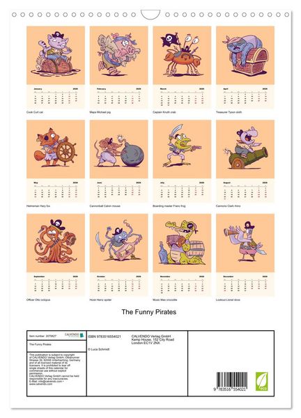 Produktbild: The Funny Pirates (Wall Calendar 2026 DIN A3 portrait), CALVENDO 12 Month Wall Calendar