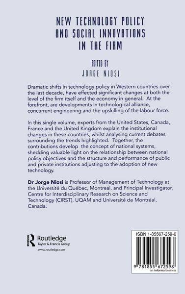 Produktbild: New Technology Policy and Social Innovations in the Firm