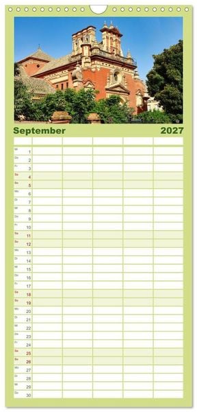 Produktbild: Familienplaner 2027 - Sevilla, eine der sch&ouml;nsten St&auml;dte der Welt mit 5 Spalten (Wandkalender, 21 x 45 cm) CALVENDO