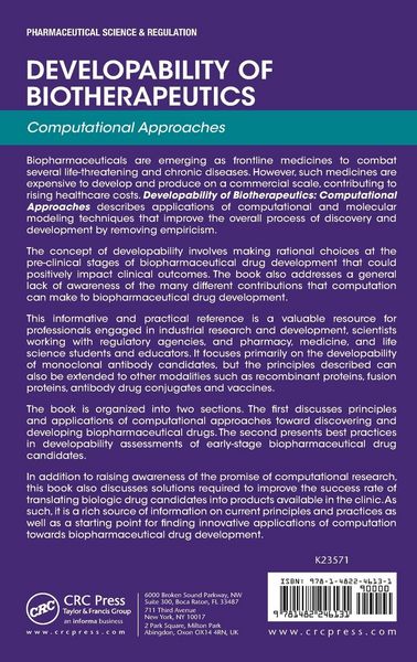 Produktbild: Developability of Biotherapeutics