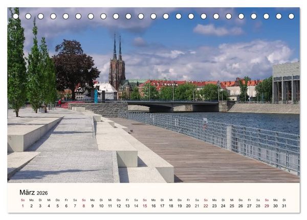 Produktbild: Die Dominsel - Historisches Zentrum der Stadt Breslau (Tischkalender 2026 DIN A5 quer), CALVENDO Monatskalender