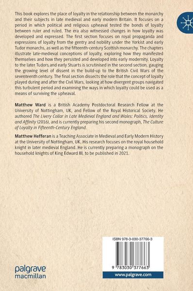 Produktbild: Loyalty to the Monarchy in Late Medieval and Early Modern Britain, c.1400-1688