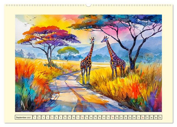 Produktbild: Afrikas Seele. Leuchtende Horizonte zwischen Wildnis und Weite (Wandkalender 2027 DIN A2 quer), CALVENDO Monatskalender