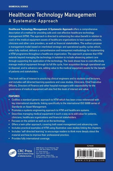 Produktbild: Healthcare Technology Management - A Systematic Approach