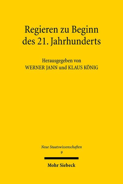Produktbild: Regieren zu Beginn des 21. Jahrhunderts