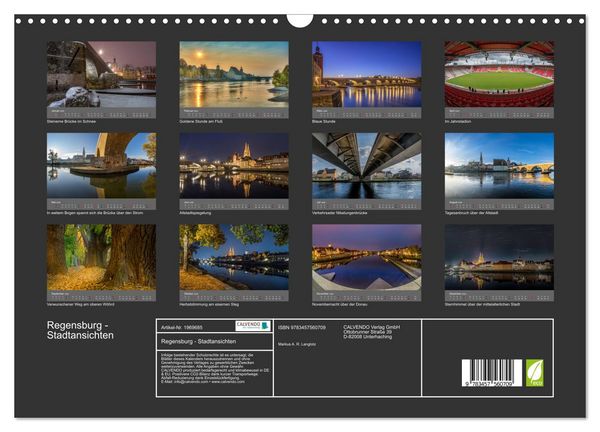 Produktbild: Regensburg - Stadtansichten (Wandkalender 2026 DIN A3 quer), CALVENDO Monatskalender