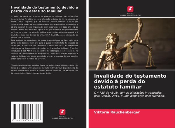 Produktbild: Invalidade do testamento devido &agrave; perda do estatuto familiar