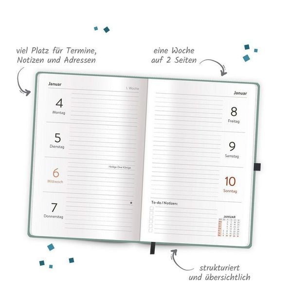 Produktbild: TR&Ouml;TSCH - Taschenkalender A6 Soft Touch Premium Aquamarin 2027