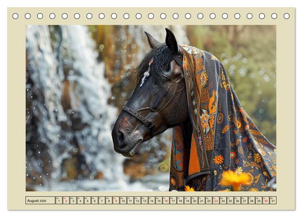 Produktbild: Pferde-Fashion. Modische Highlights auf Hufen (Tischkalender 2026 DIN A5 quer), CALVENDO Monatskalender