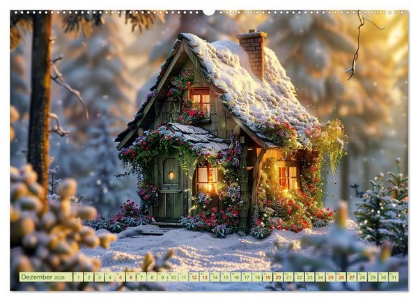 Produktbild: Das kleine H&auml;uschen im Wald (Wandkalender 2026 DIN A2 quer), CALVENDO Monatskalender