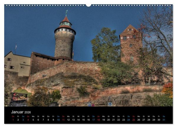 Produktbild: Meine Stadt N&uuml;rnberg 2026 (Wandkalender 2026 DIN A2 quer), CALVENDO Monatskalender