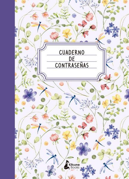Produktbild: Cuaderno de Contrase&ntilde;as de Kitsune Lila -Z