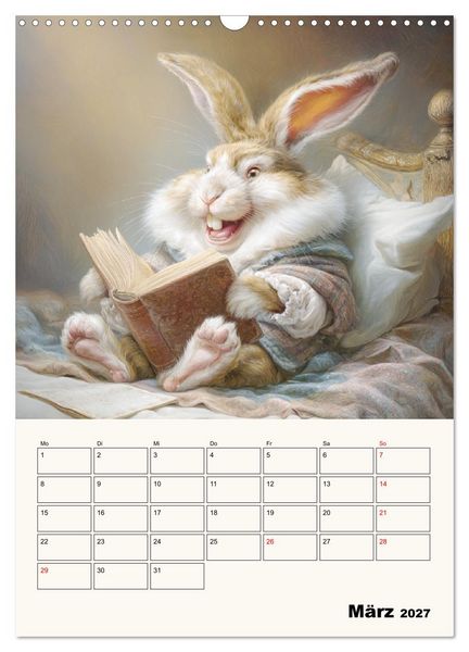 Produktbild: Wundersame Seelen. Kaninchen zwischen Fantasie, Humor und feiner Poesie (Wandkalender 2027 DIN A3 hoch), CALVENDO Monatskalender