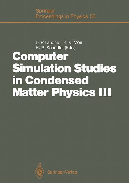 Produktbild: Computer Simulation Studies in Condensed Matter Physics III