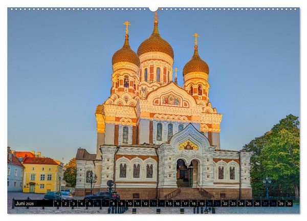 Produktbild: Nordischer Glanz &ndash; Tallinn - Riga - Vilnius (Wandkalender 2026 DIN A2 quer), CALVENDO Monatskalender