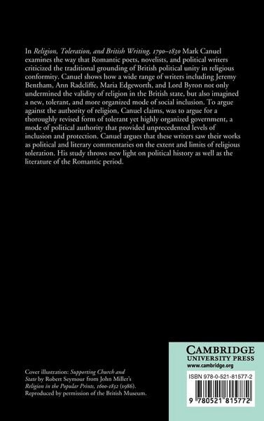 Produktbild: Religion, Toleration, and British Writing, 1790 1830