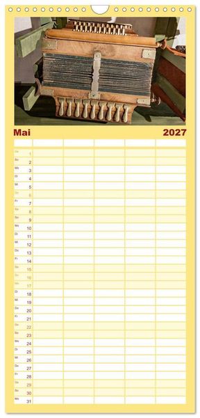 Produktbild: Familienplaner 2027 - Concertina und Bandoneon mit 5 Spalten (Wandkalender, 21 x 45 cm) CALVENDO