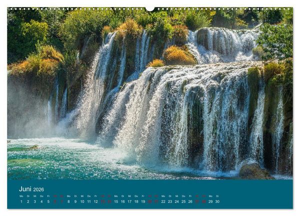 Produktbild: Nationalpark Krka - Wasser-Wunderwelt in Dalmatien (Wandkalender 2026 DIN A2 quer), CALVENDO Monatskalender
