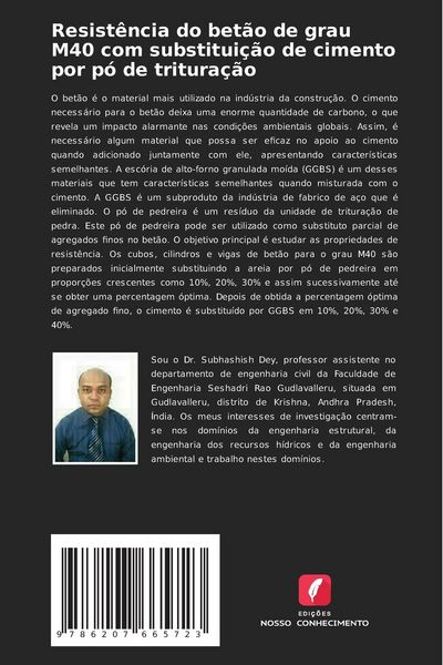 Produktbild: Resist&ecirc;ncia do bet&atilde;o de grau M40 com substitui&ccedil;&atilde;o de cimento por p&oacute; de tritura&ccedil;&atilde;o