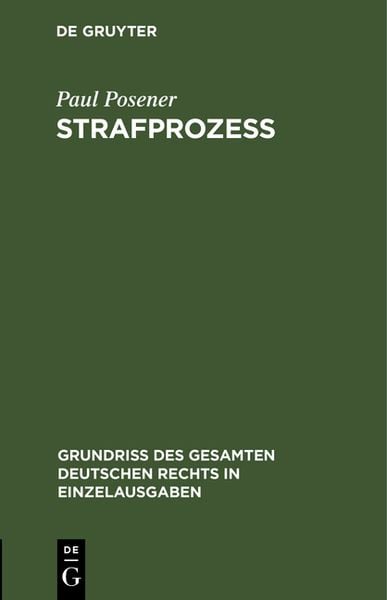 Produktbild: Strafproze&szlig;