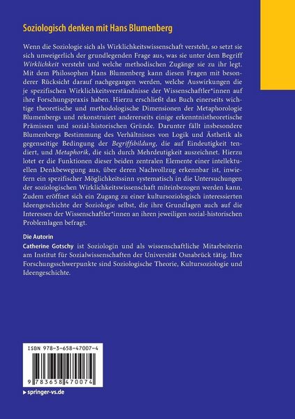 Produktbild: Soziologisch denken mit Hans Blumenberg