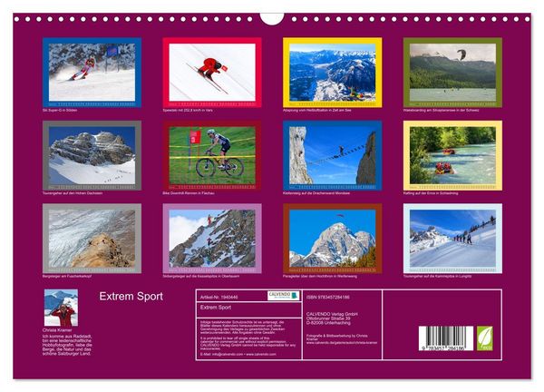 Produktbild: Extrem Sport (Wandkalender 2026 DIN A3 quer), CALVENDO Monatskalender