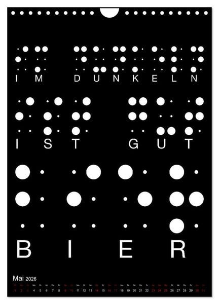 Produktbild: BIER Wandkalender -Trinken mit Stil (Wandkalender 2026 DIN A4 hoch), CALVENDO Monatskalender