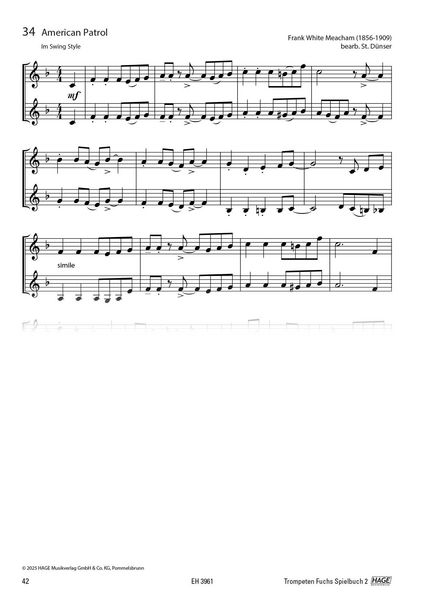 Produktbild: Trompeten Fuchs Spielbuch, Band 2